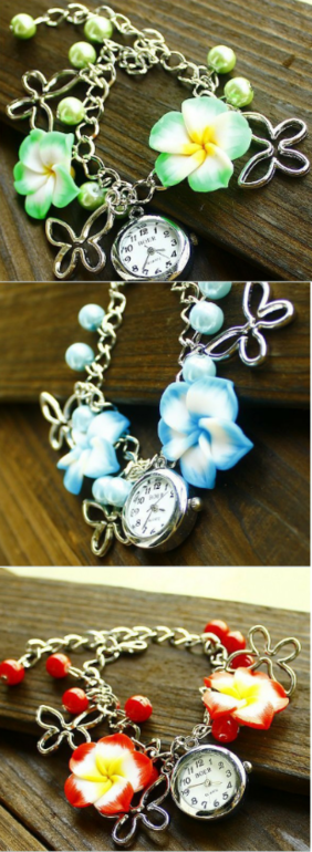 Кварцевые часы с красивыми цветами, цена 295 руб! Cразу на ваш адрес!