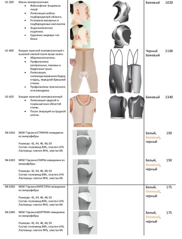 Компрессионное корректирующее и послеоперационное белье VALE*NTO. Собираем 1 выкуп!