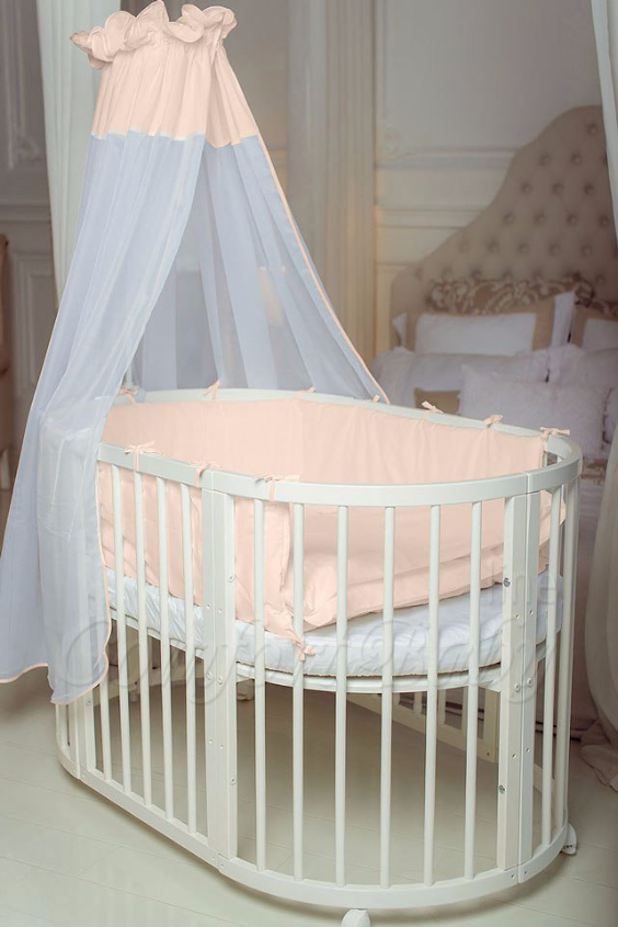 КРОВАТКА- ТРАНСФОРМЕР "COMFORT BABY" .Цена: 25 000 руб.  ХАРАКТЕРИСТИКИ:  возраст детей: 0-5 лет  габариты модели (Д х Ш х В): 1) колыбельки: 78*76*81 см  2) овальной кроватки: 128*76*81 cм  матрас приобретается отдельно.  максимальная нагрузка: 120 кг  Материал: изготавливается только из настоящего массива бука высшего сорта.  сборка: кровать в разобранном виде, простота сборки, инструкция по сборке на русском языке  продукция сертифицирована  производство: Россия  гарантия: 2 года   Дополнительные характеристики: 4 положения по высоте (расстояние положения дна от пола без колес: 1см, 12см, 37см, 57см; расстояние между отверстиями снизу-наверх: 12см, 15см, 20см.); 3 прутика - съемные.  КОНМПЛЕКТАЦИЯ:  1-я ступень - круглая кроватка  2-я ступень - овальная кроватка  3-я ступень - диванчик  4-я ступень - манеж  5-я и 6-я ступени - 2 кресла и столик  7-я ступень - пеленальный столик  ДОПОЛНИТЕЛЬНЫЕ ОПЦИИ:  Комплект постельный "Classic" +6950 руб.  Комплект постельный "Colorit" + 11990 руб.  Фирменный держатель для балдахина +790 руб.  Комплект цельных матрасов " Холкон"/ "Кокос" (круглый+овальный) +8490 руб  Маятник "ComfortBaby Pendulum" 2 в 1+6990 руб.