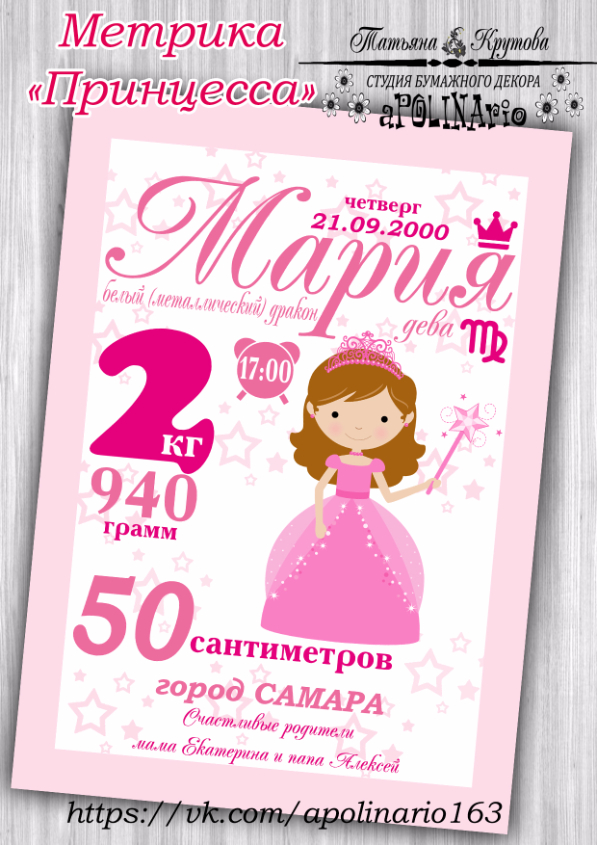 Метрика в стиле Принцесса