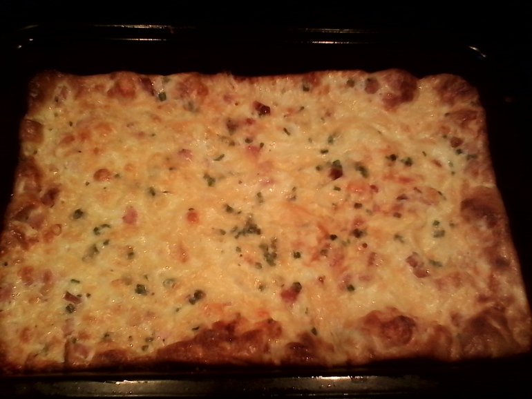 Фриттата с ветчиной