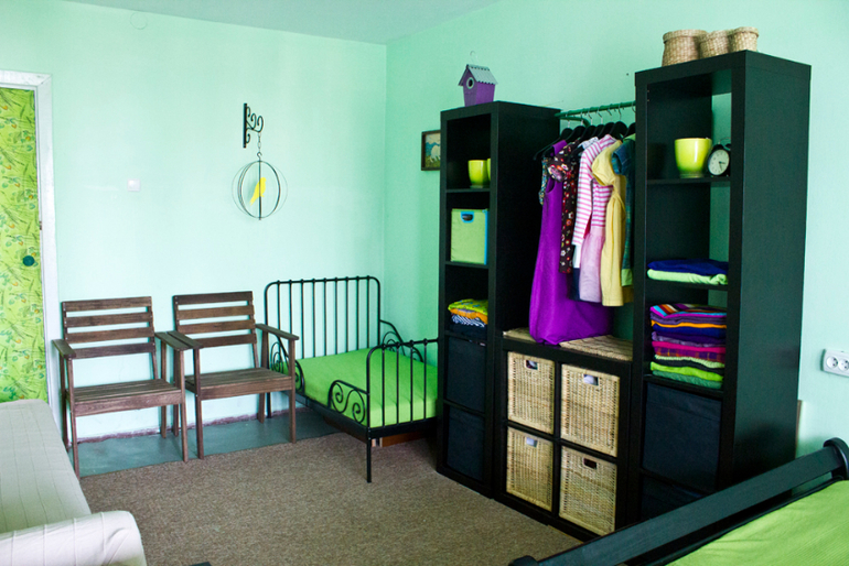 Однокомнатная в зеленых тонах