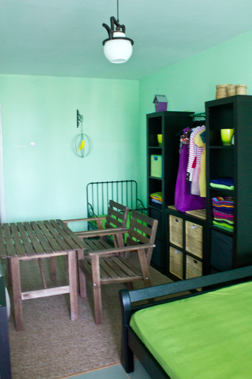 Однокомнатная в зеленых тонах