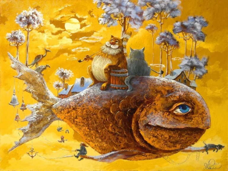 Довольные коты Антона Горцевича