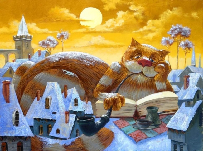 Довольные коты Антона Горцевича