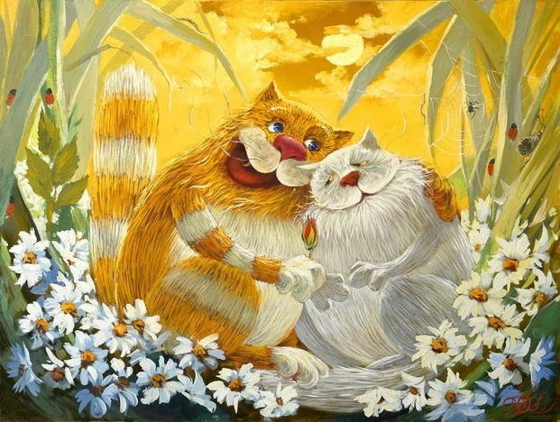 Довольные коты Антона Горцевича