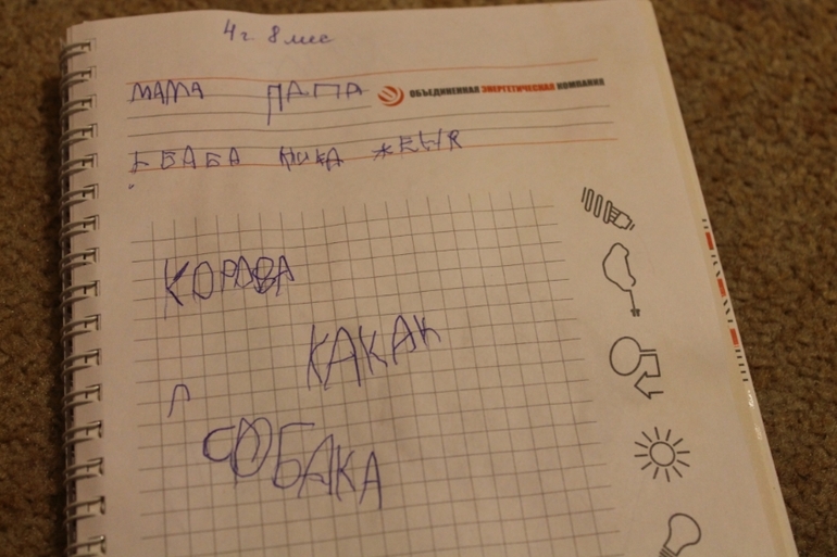 Начинаем писать под диктовку.... 4 г. 8 мес.