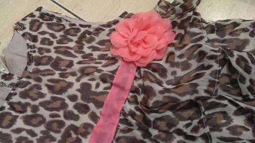 Фото в оригинале. Детское шифоновое платье, леопард.