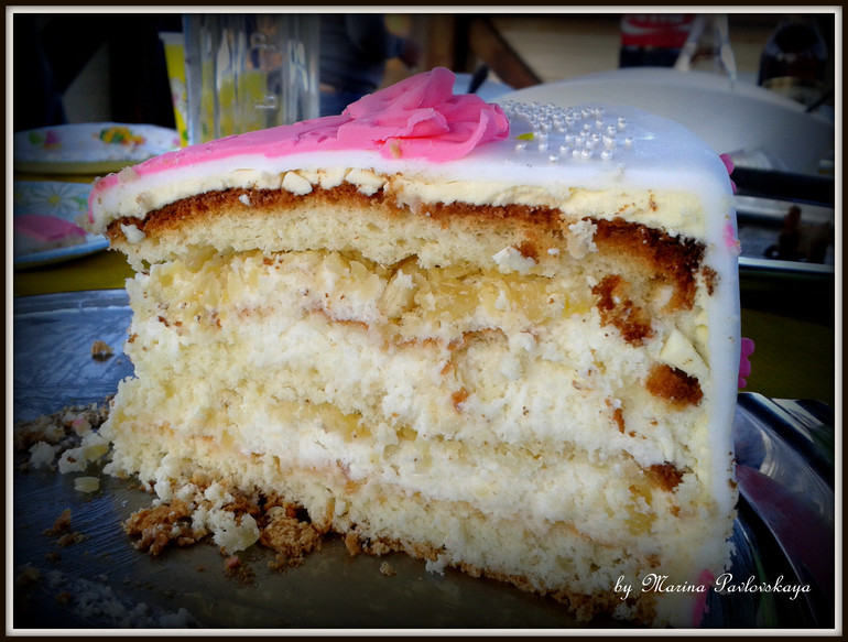 А теперь мастичный тортик доче на 3 года)))