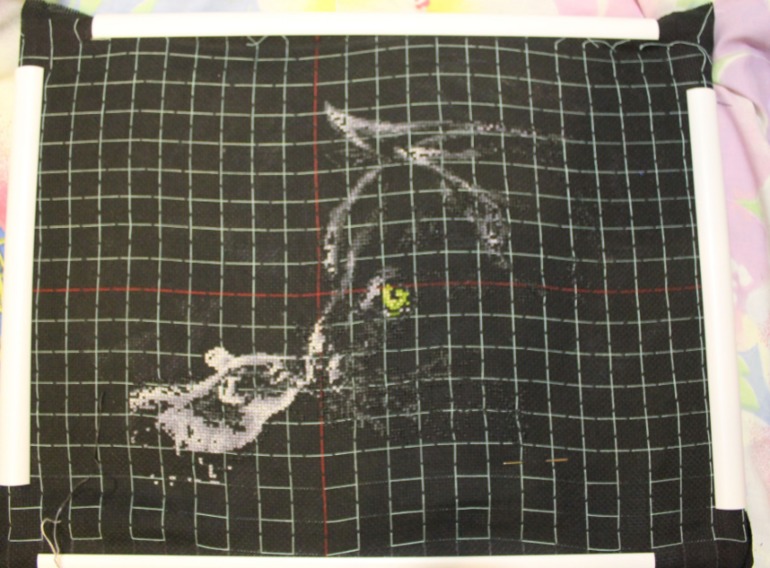 Знакомство , этапы вышивания