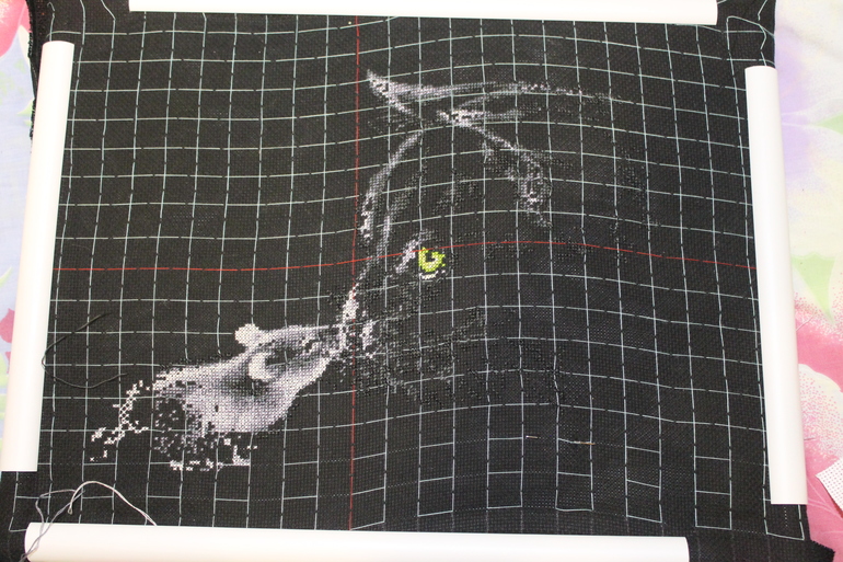 Знакомство , этапы вышивания