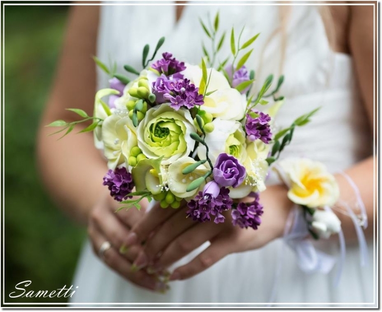 Букет невесты из легкой глины