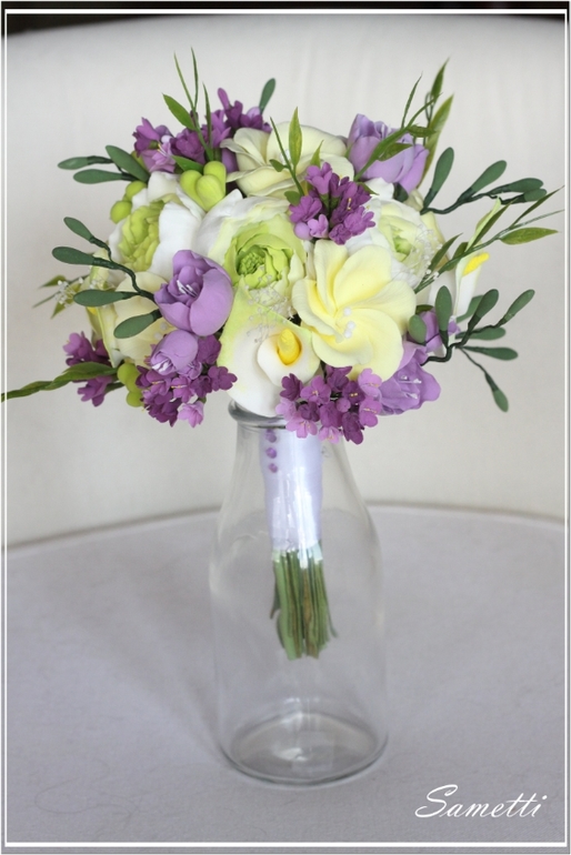 Букет невесты из легкой глины