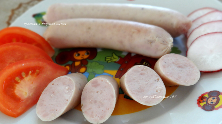Сосиски детские белые из мяса птиц