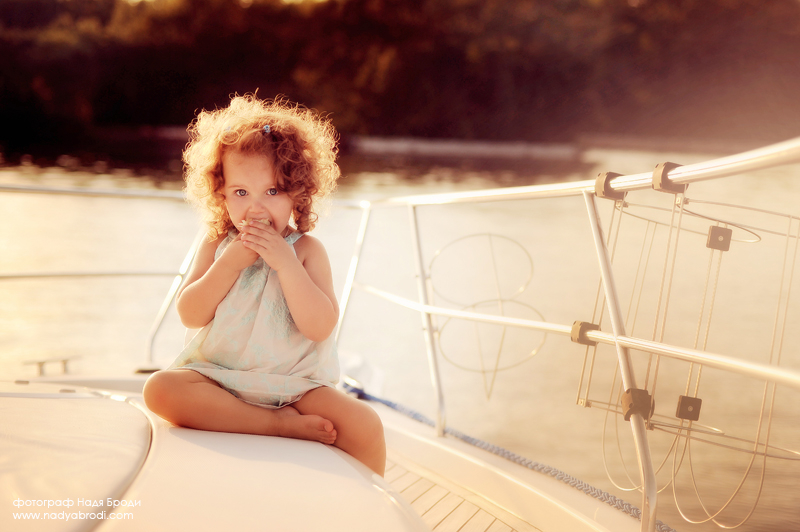 Семейная съемка на яхте, Москва лето 2013