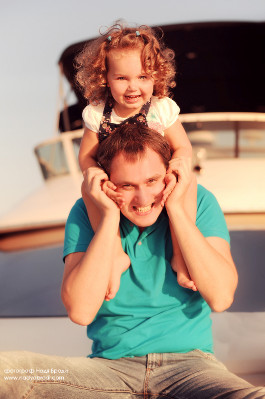 Семейная съемка на яхте, Москва лето 2013