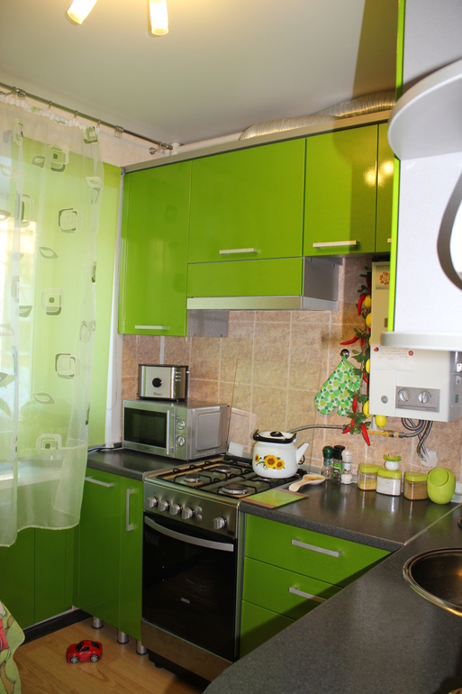 Маленькая Зеленая Кухня Фото
