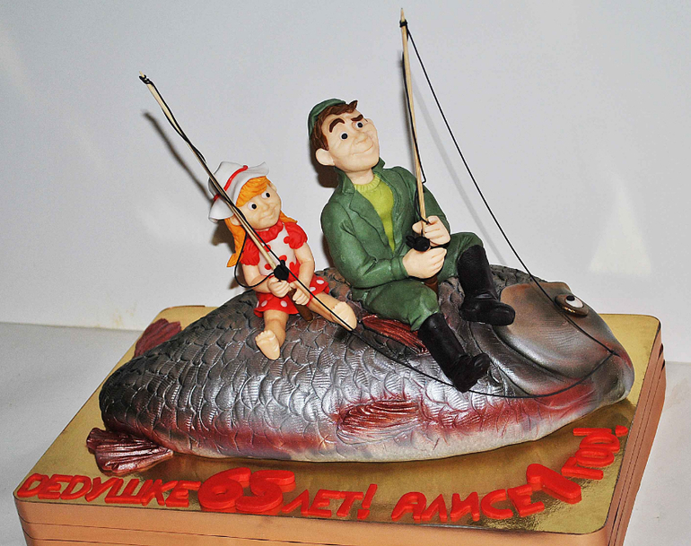 Фото тортов с рыбаками