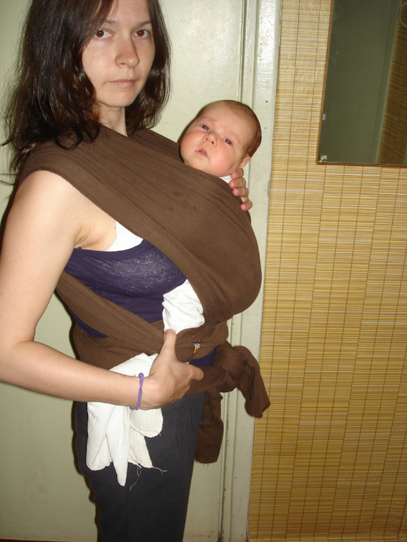 Трикотажный слинг, первый опыт