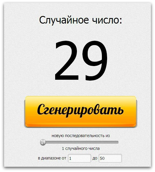 Результаты розыгрыша конфетки
