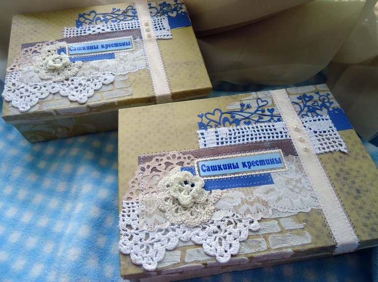 Мини альбомчики для крестных