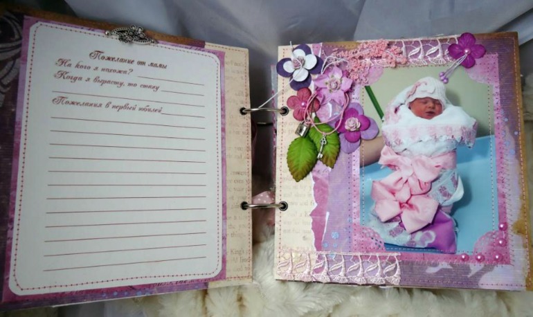 Фотоальбом-книга для пожеланий Алисы...(часть заказа)