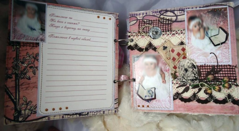 Фотоальбом-книга для пожеланий Алисы...(часть заказа)