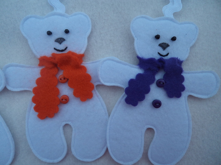 Мишки на севере . Елочные игрушки № 4.