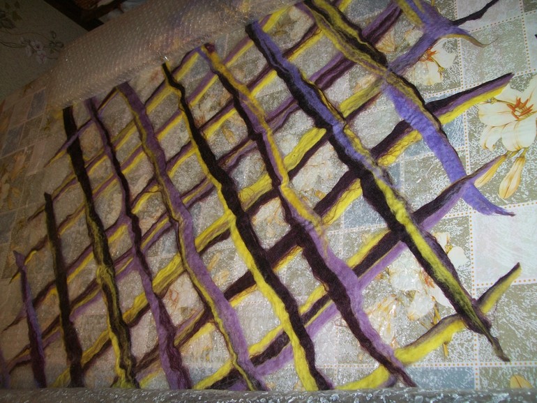 Шарф-сетка . Валяние для нечинающих