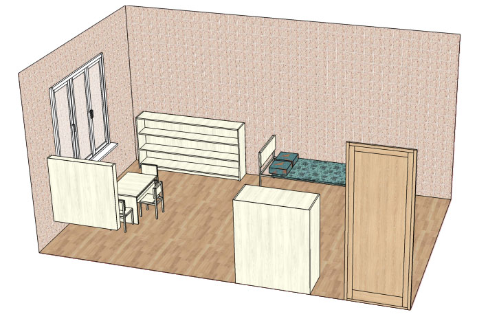 Помогите расставить мебель в детской!