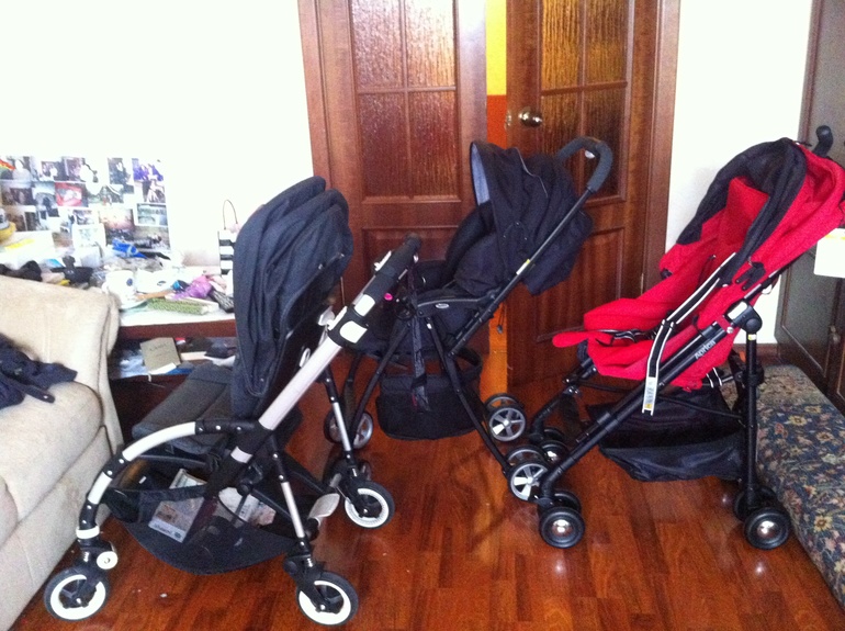 Bugaboo Bee +, Aprica Stick Plus, Aprica Air Ria сравнительные фото