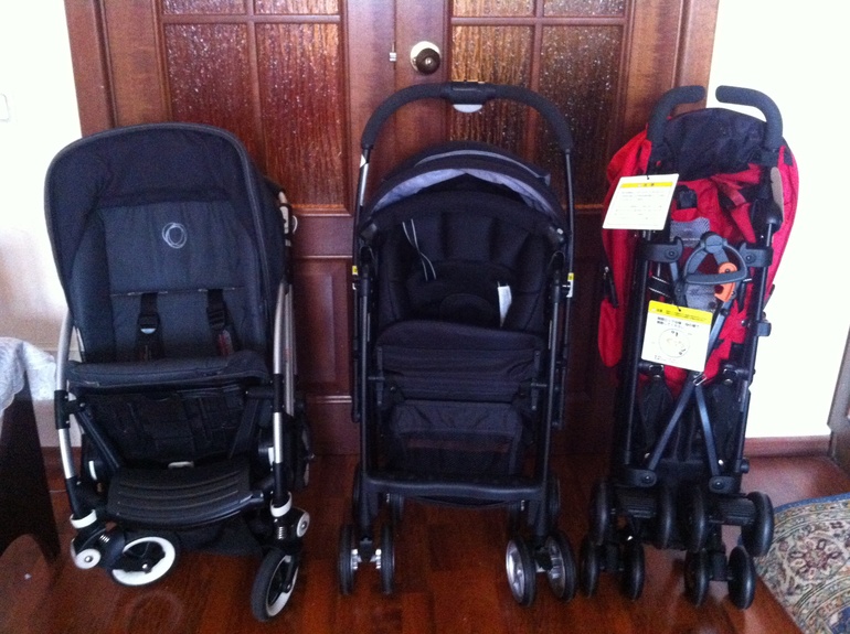 Bugaboo Bee +, Aprica Stick Plus, Aprica Air Ria сравнительные фото