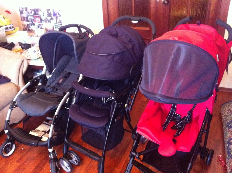 Bugaboo Bee +, Aprica Stick Plus, Aprica Air Ria сравнительные фото
