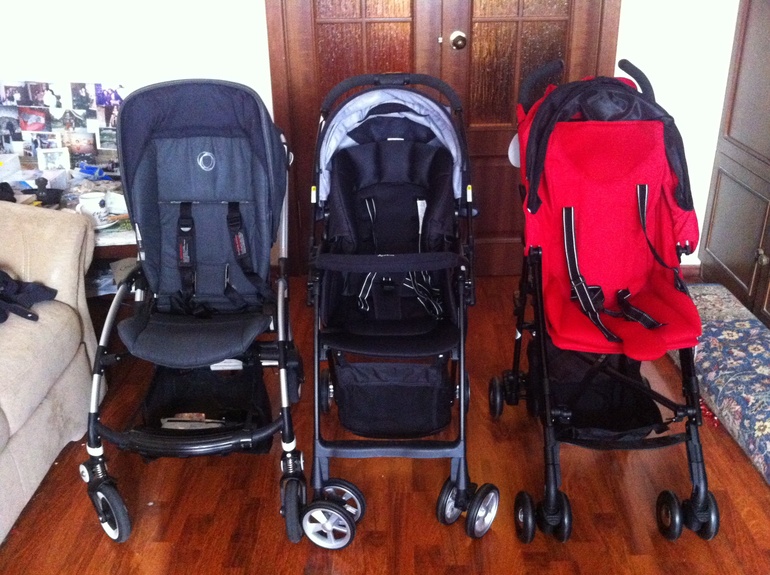 Bugaboo Bee +, Aprica Stick Plus, Aprica Air Ria сравнительные фото