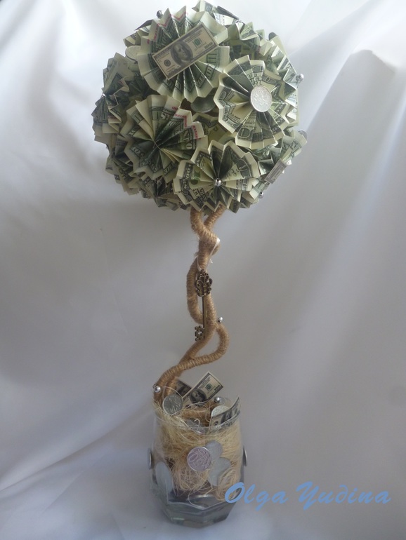 Парочка работ. Денежное дерево и кофейные топиарии.