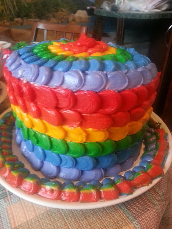 Давно мечтала сделать кремовый торт. Сделала.)