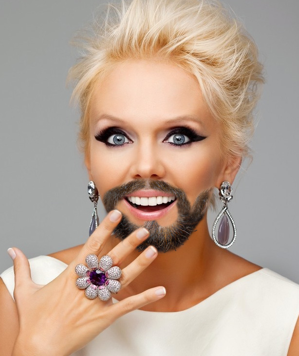 Нарисуй бороду