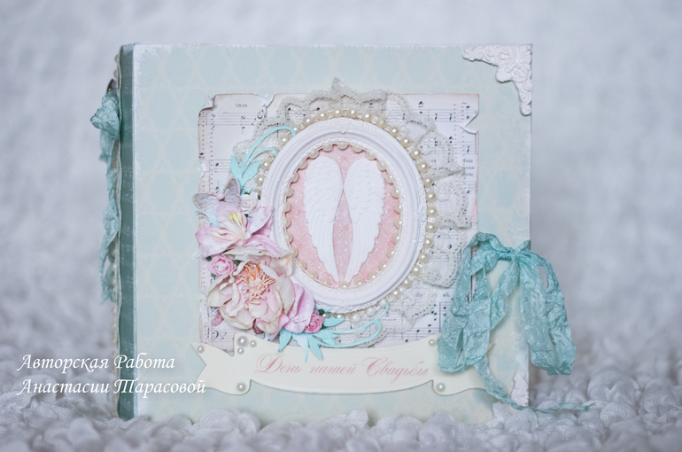 Свадебный набор: альбом и открытка в коробочке.