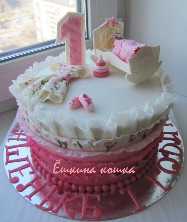 Торт на годик девочке