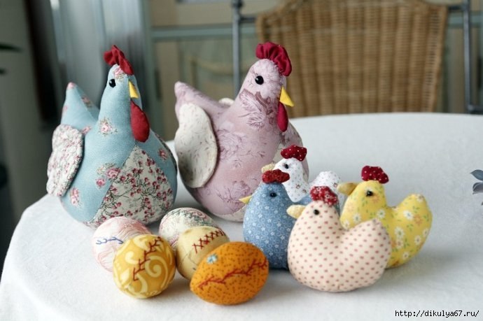 текстильные курочки