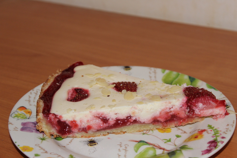 Нежный творожно-клубничный пирог!