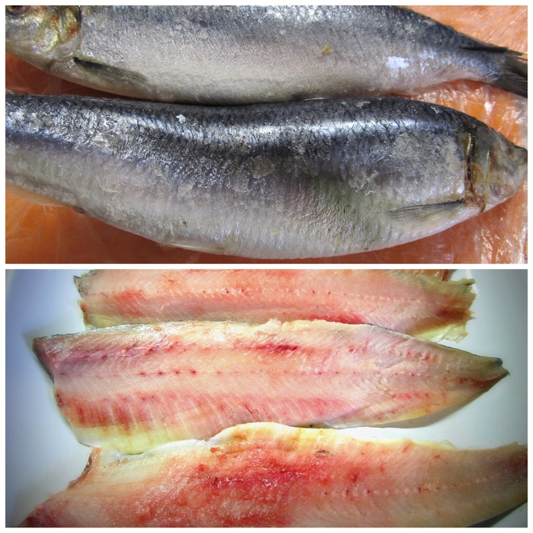 Сельдь жареная в хрустящей панировке с имбирно-чесночным соусом