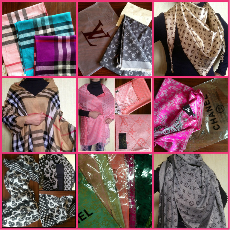 Шарфы, платки, палантины - копии Burberry, LV, Chanel и др В НАЛИЧИИ и на заказ