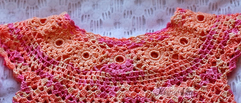 Кофточка к лету ягодного цвета)