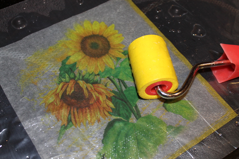 Совместный декупаж короба для специй.