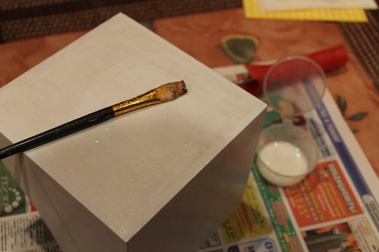 Совместный декупаж короба для специй.