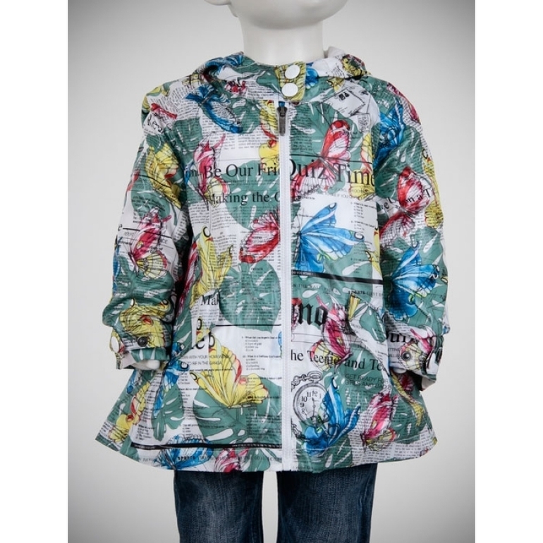 Плащ John Galliano, 2 года, принт - газета, бабочки. Цена 4500