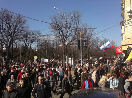 В Харькове митинг 23.03.14