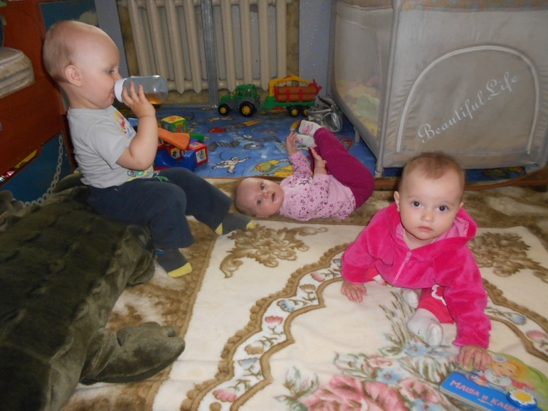 Полине 7 месяцев, поход в поликлинику.