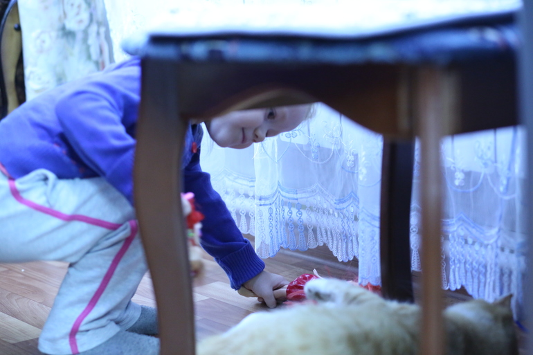 На выходных у бабушки)